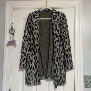 cheetah print cardigan
